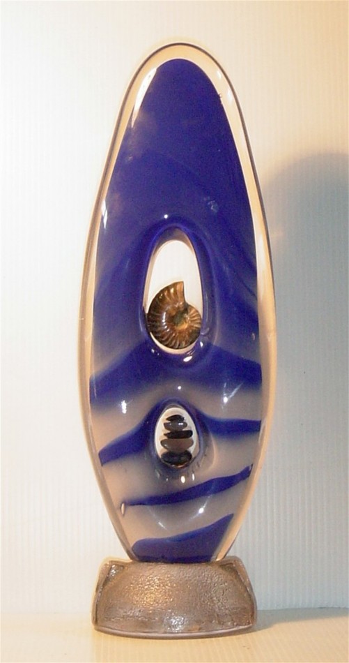 Blue eclipse with fossil